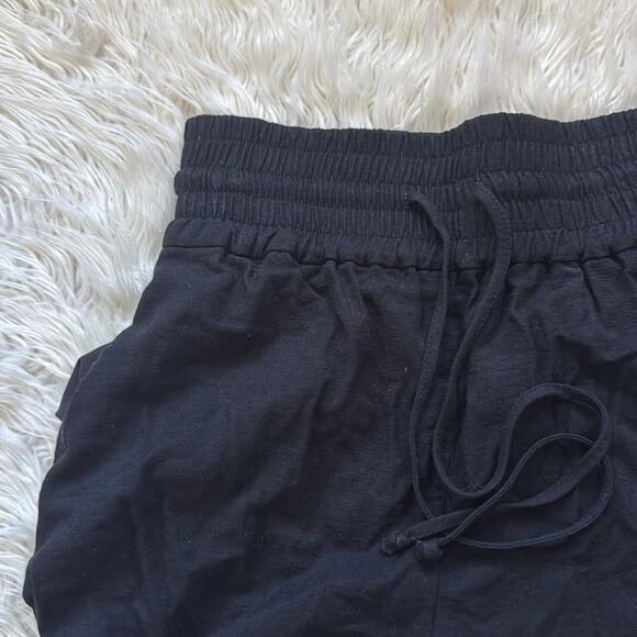 Nordstrom Open Edit Tie Waist Pull-On Shorts Black - Picture 6 of 8